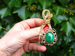 Cabochon Emerald Brooch in Gold