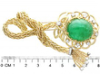 Cabochon Emerald Brooch in Gold