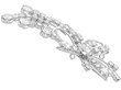 Diamond Floral Spray Brooch in Platinum