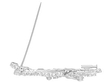 Diamond Floral Spray Brooch in Platinum