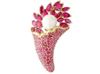 Vintage Gemstone Ice Cream Brooch