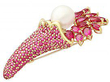 Vintage Tourmaline Gemstone Brooch