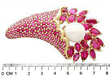 Vintage Gemstone Ice Cream Brooch size