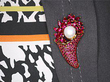 Wearing Vintage Gemstone Ice Cream Brooch
