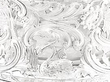 Antique Silver Dish Rings Floral Decoration