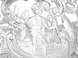 Antique Silver Dish Ring Swan Decoration