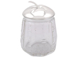 Antique Glass Jar with Silver Lid