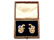 Art Deco Gold Earrings with Diamonds