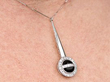 Art Deco Onyx Diamond Pendant Around Neck