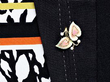 Wearing Antique Hot Enamel Brooch