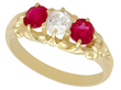 Victorian Ruby and Diamond Gold Ring