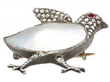 Antique Gold Bird Brooch with Diamonds Reverse