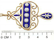 Diamond and Blue Enamel Pendant