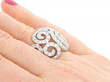 Vintage Diamond Dress Ring White Gold being worn