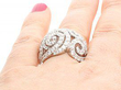 Vintage Diamond Dress Ring White Gold on finger