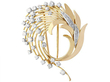 Vintage Spray Brooch with Diamonds