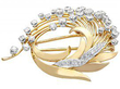 1950s Yellow Gold Diamond Brooch 