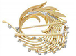 1950s Gold Diamond Brooch 