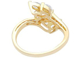 Vintage Diamond Crossover Ring Yellow Gold 