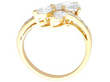 Vintage Diamond Crossover Ring Yellow Gold 