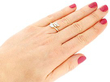 Wearing Vintage Diamond Crossover Ring Yellow Gold 