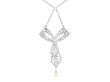 Single Pearl and Diamond Necklace