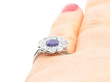 Cushion Cut Sapphire and Diamond Ring