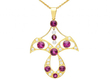 Victorian Garnet Pendant Gold 
