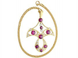 Garnet Pendant Gold 