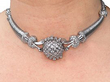 Vintage Diamond Bracelet Set White Gold Wearing Image