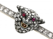 Antique Diamond Fox Brooch Pin