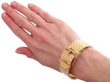 yellow gold bangle wearing