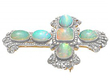 Antique Cross Pendant with Opals