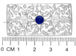 size of Antique Sapphire and Diamond Brooch