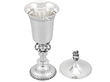 Antique Silver Planished Cup with Lid