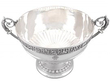 Large Sterling Silver Bowl Victorian Overhead 