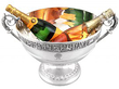 Large Sterling Silver Bowl Victorian with Bottles