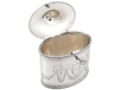 Antique Silver Tea Caddy with Lock 