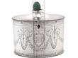 Antique Silver Tea Caddy with Lock 