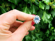 Aquamarine and Diamond Platinum Ring Outside