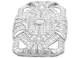 1930s Art Deco Brooch in Platinum side