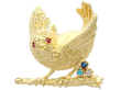Vintage Bird Brooch with Gemstones