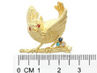 Vintage Bird Brooch with Gemstones