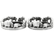 Silver Wine Coasters Animal Theme