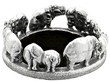 Silver Wine Coasters Animal Theme