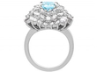 Vintage Aquamarine and Diamond Ring