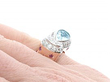 Retro Aquamarine Ring on Hand