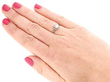 Old European Cut Diamond Engagement Ring on Hand