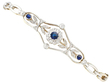 Blue Sapphire and Diamond Bracelet
