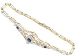 Blue Sapphire and Diamond Bracelet